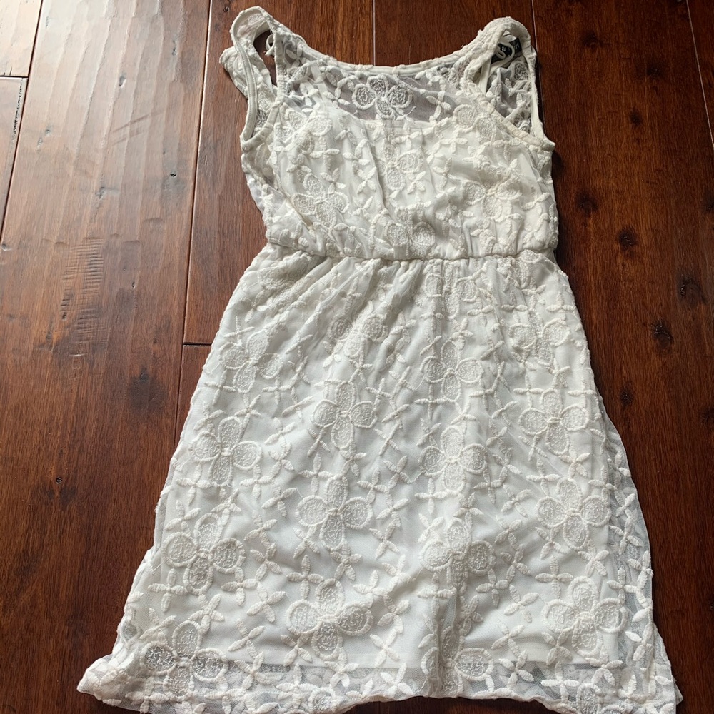 white lacey dress